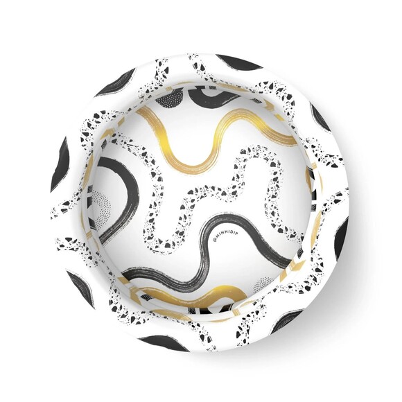 Minnidip The Signature Gilded Marble Luxe Inflatable Designer  Pool 5.5’ x 1.5’ - Picture 3 of 5